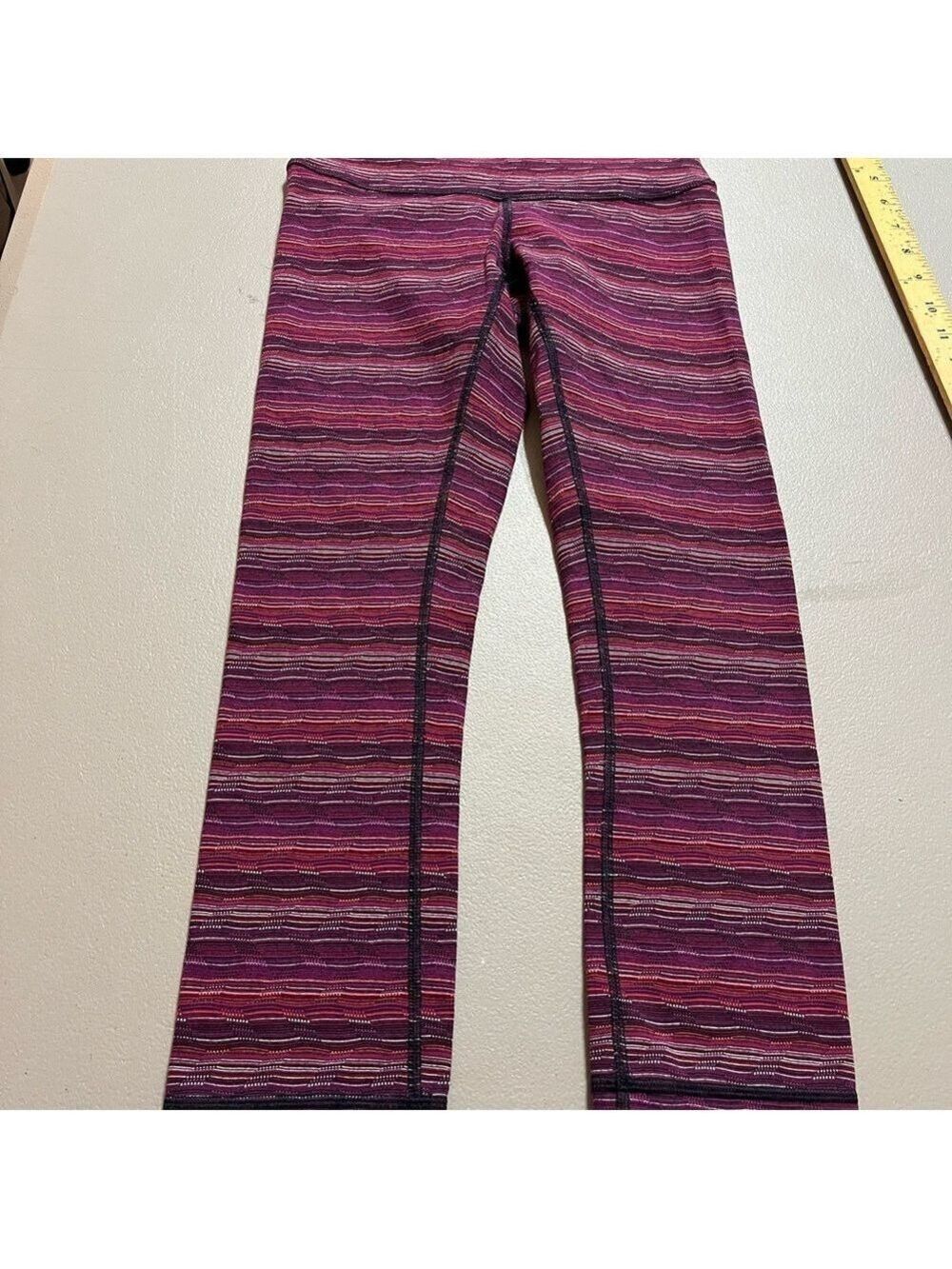 COPY - Lululemon Striped Purple Leggings - Picture 4 of 5